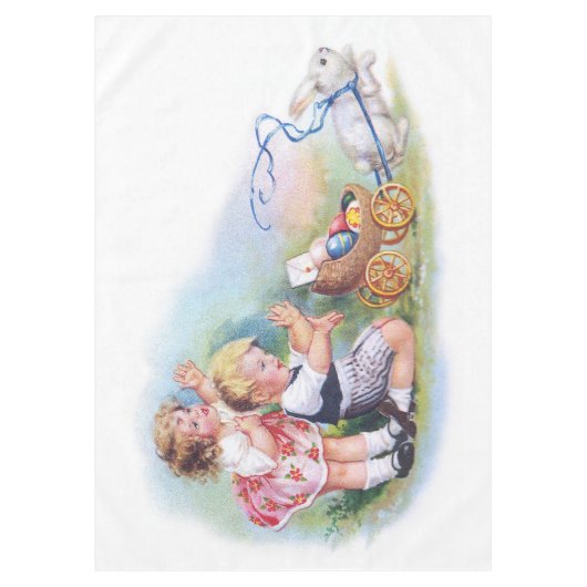 Clapsaddle: Kinderen die met Bunny spelen Tafelkleed (Voorkant)