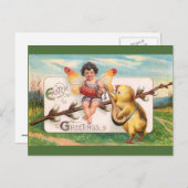 Clapsaddle: Muziek maken van Paasfee Feestdagenkaart (Voorkant / Achterkant)