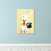 Clapsaddle: Paashaas met Stropdas Canvas Afdruk (Insitu (Houten vloer))