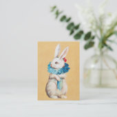 Clapsaddle: Pasen Bunny Girl met Ruff Visitekaartje (Staand voorkant)