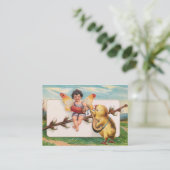 Clapsaddle: Snellere muziek Visitekaartje (Staand voorkant)