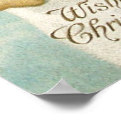 Clapsaddle: Snowman met Angel Girl Poster (Hoek)