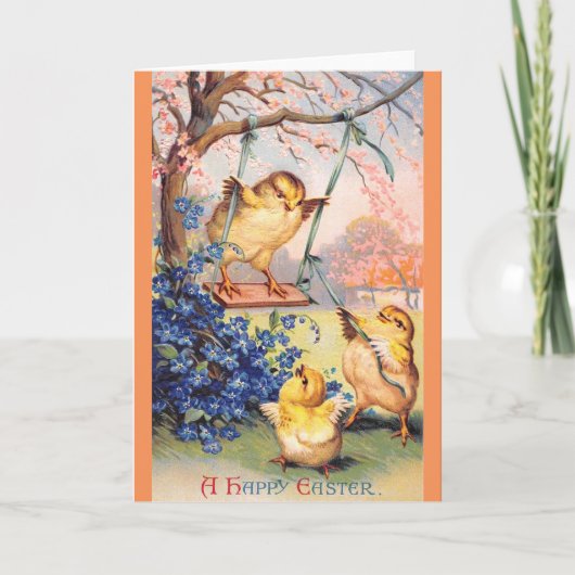 Clapsaddle: Swinging Biddy Feestdagen Kaart (Voorkant)