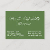 Clapsaddle: Twee Cherubs op een Sickle Moon Visitekaartje (Achterkant)