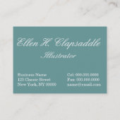 Clapsaddle: Winter Boy met Fir Twig Visitekaartje (Achterkant)