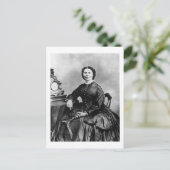 Clara Barton Portrait ~ 1866 Foto Briefkaart (Staand voorkant)