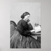 Clara Barton Reading Portrait - 1865 Poster (Voorkant)