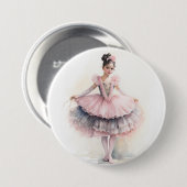 Clara (Black Hair) from The Nutcracker Ballet Ronde Button 7,6 Cm (Voorkant /achterkant)