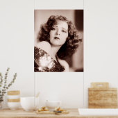 Clara Bow is glamoureus Poster (Keuken)