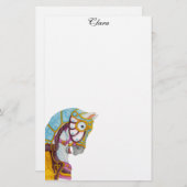Clara Carousel Horse Stationery Briefpapier (Voorkant / Achterkant)