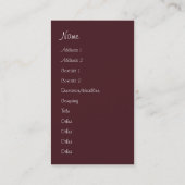 Clara Carousel Horse Visitekaartje (Achterkant)