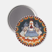 Clara Cluckleworth Kip Magnet (Voorkant / Achterkant)