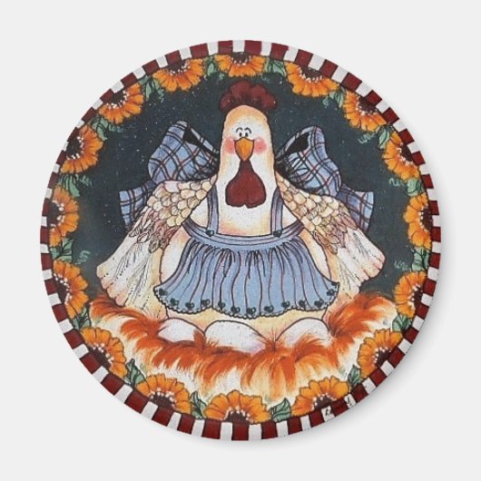 Clara Cluckleworth Kip Magnet (Voorkant)