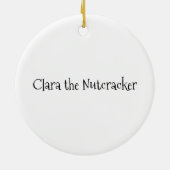 Clara, de muis en de Notenkraker Soldaat Speelgoed Keramisch Ornament (Achterkant)