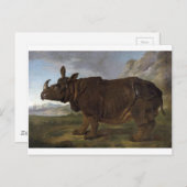 Clara de Rhinoceros door Jean-Baptiste Oudry Briefkaart (Voorkant / Achterkant)