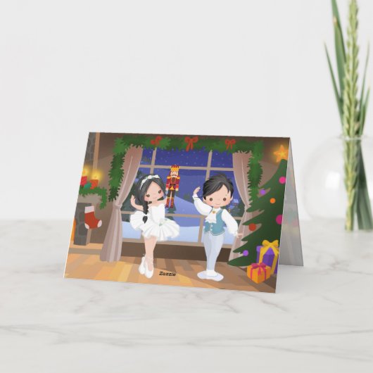 Clara en de Notenkraker Stahlbaum Huis Ballet Feestdagen Kaart (Achterkant)