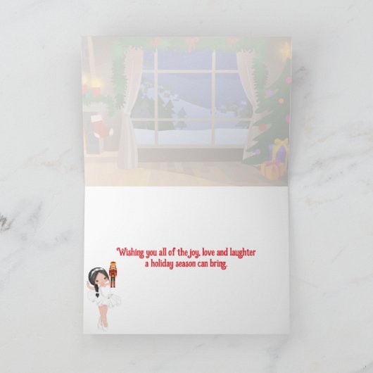 Clara en de Notenkraker Stahlbaum Huis Ballet Feestdagen Kaart (Binnen)