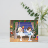 Clara en de Nutkraker het Stahlbaum House Feestdagenkaart (Staand voorkant)