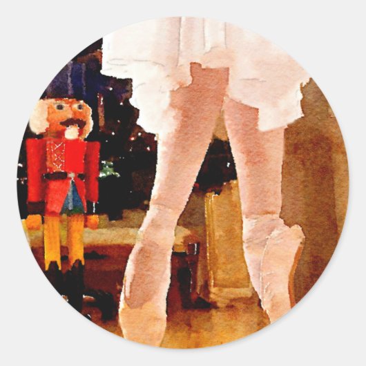 Clara en de Nutkraker Ronde Sticker (Voorkant)