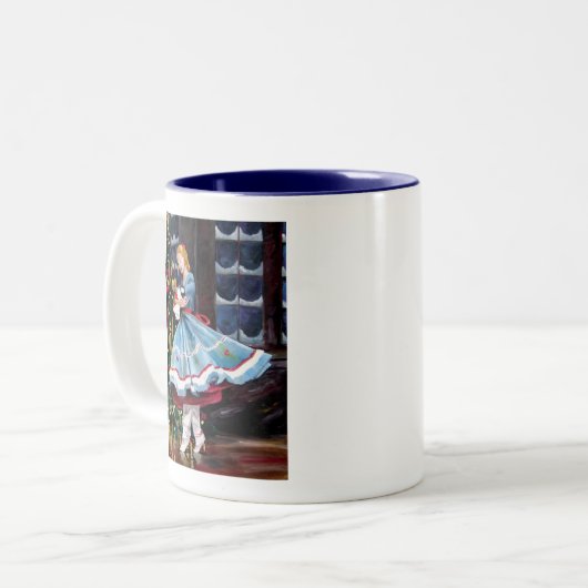 Clara en Her Nutcracker Tweekleurige Koffiemok (Voorkant links)