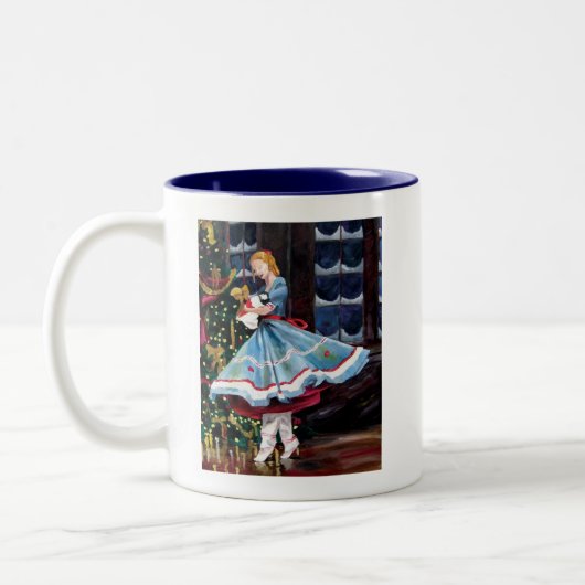 Clara en Her Nutcracker Tweekleurige Koffiemok (Links)