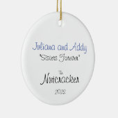 Clara en Party Girl Custom Keramisch Ornament (Rechts)