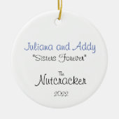 Clara en Party Girl Custom Keramisch Ornament (Voorkant)