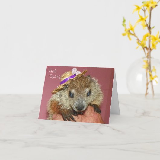 Clara Groundhog Day Card Kaart (Gele Bloem)