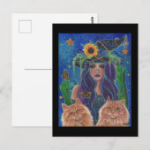 Clara Halloween Witch beroemd gemaakt door Renee L Briefkaart (Voorkant / Achterkant)