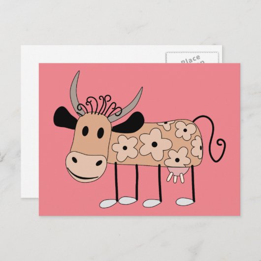 Clara het Koe Briefkaart (Voorkant / Achterkant)