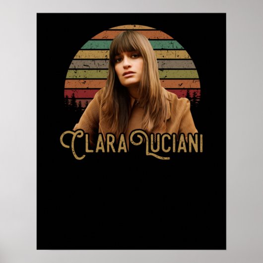 Clara Luciani Vintage Retro Poster (Voorkant)