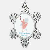 Clara met Notenkraker 2024 Tin Sneeuwvlok Ornament (Rechts)