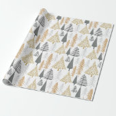CLARA modern kerstboompapier voor kerstboominslag Cadeaupapier (Uitgerold)