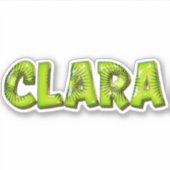 Clara Name Kiwi Design Aufkleber Sticker (Voorkant)