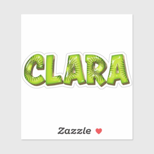 Clara Name Kiwi Design Aufkleber Sticker (Vel)