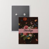 Clara Peeters: Een boeket bloemen - Button (Voorkant / Achterkant)