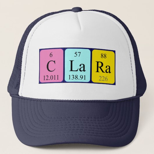 Clara periodiek lijstnaam pet (Voorkant)