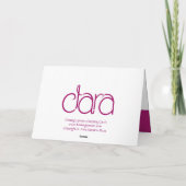 Clara plum Birthday Card Kaart (Achterkant)