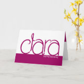 Clara plum Birthday Card Kaart (Gele Bloem)