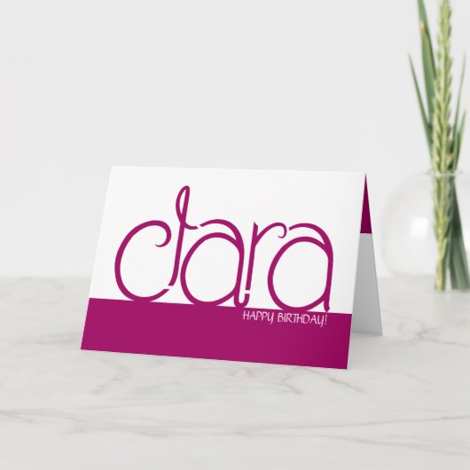 Clara plum Birthday Card Kaart (Voorkant)