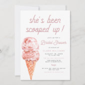 CLARA Retro Ice Cream Blush Pink Vrijgezellenfeest Kaart (Voorkant)