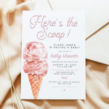 CLARA Retro Ice Cream Hier is het Scoop Baby showe