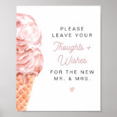 CLARA Retro Ice Cream Pas getrouwd Advice en wenst Poster (Voorkant)