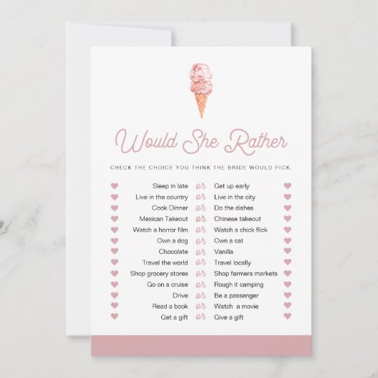 CLARA Retro Ice Cream zou ze liever een Bridal-spe Kaart (Voorkant)