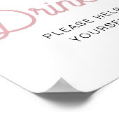 CLARA Retro Pink Ice Cream Drink Bar Poster (Hoek)