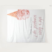 CLARA Retro Ze is opgeslokt Vrijgezellenfeest T Wandkleed (Voorkant (horizontaal))