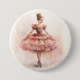 Clara (Rode Haren) uit The Nutcracker Ballet Ronde Button 7,6 Cm