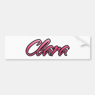 Clara roze Aufkleber Sticker