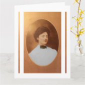 Clara Sage Talla Johnson 1909 portrait fine art Kaart (Gele Bloem)