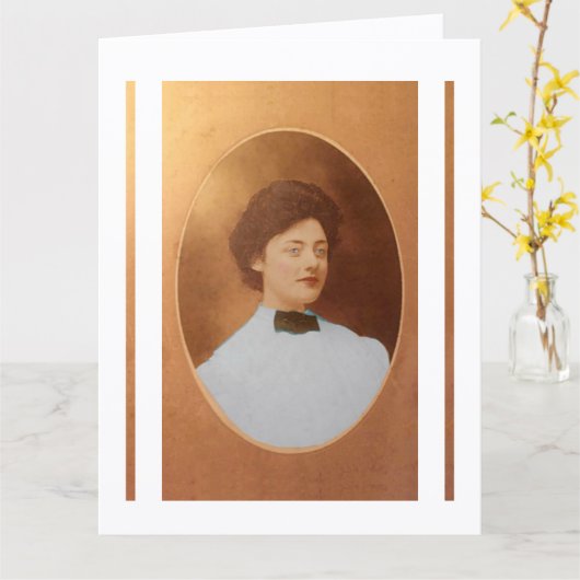 Clara Sage Talla Johnson 1909 portrait fine art Kaart (Gele Bloem)